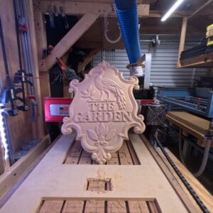 Peacock CNC file carved plaque on CNC machine test cut – ABSMolds.com